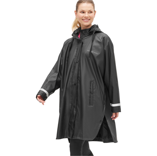 2025 Mountain Horse Womens Drizzle Rain Poncho 345401 - Black